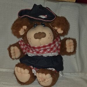 Furskins Cecelia Cece   Red Gingham Outfit With  Xavier Roberts Signature